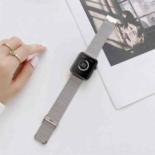 V-shaped Buckle Straight Steel Watch Band For Apple Watch Series 8&7 41mm / SE 2&6&SE&5&4 40mm / 3&2&1 38mm(Silver)