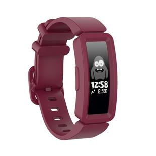 For Fitbit Inspire HR / Ace 2 Silicone Smart Watch  Watch Band(Wine Red)