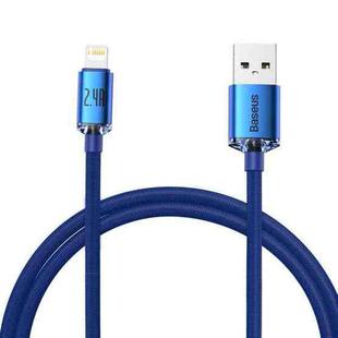 Baseus CAJY000003 Crystal Shine Series 2.4A USB to 8 Pin Fast Charging Data Cable, Cable Length:1.2m(Blue)
