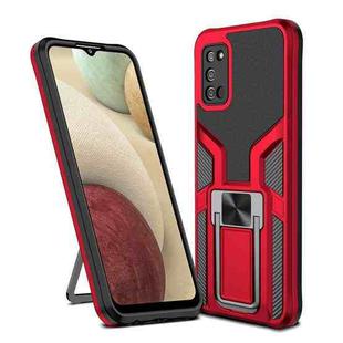 For Samsung Galaxy A02s 164mm Armor 2 in 1 Magnetic Shockproof Phone Case with Foldable Holder(Red)