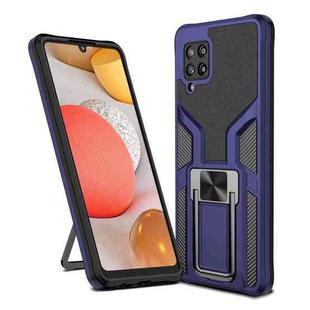 For Samsung Galaxy A42 5G Armor 2 in 1 Magnetic Shockproof Phone Case with Foldable Holder(Blue)