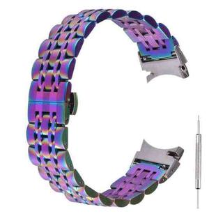 For Samsung Galaxy Watch4 40mm/44mm Seven-bead Stainless Steel Watch Band(Colorful)