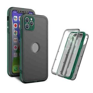 Skin Feel 360 Degrees Full Package PC + TPU Combination Phone Case For iPhone 12 Pro Max(Dark Green)