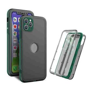 Skin Feel 360 Degrees Full Package PC + TPU Combination Phone Case For iPhone 12 Pro(Dark Green)