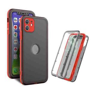 Skin Feel 360 Degrees Full Package PC + TPU Combination Phone Case For iPhone 12(Red)