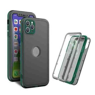 Skin Feel 360 Degrees Full Package PC + TPU Combination Phone Case For iPhone 11 Pro Max(Dark Green)