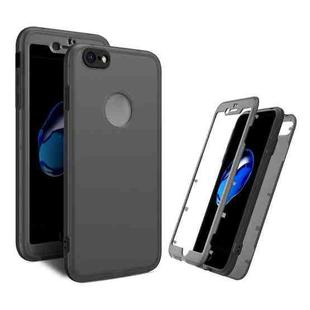 For iPhone SE 2022 / SE 2020 / 8 / 7 Skin Feel 360 Degrees Full Package PC + TPU Combination Phone Case(Black)