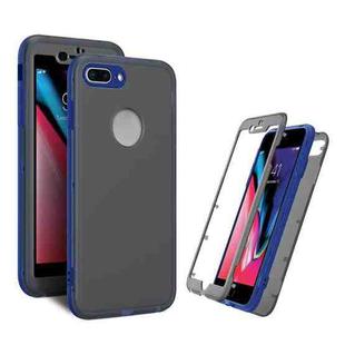 Skin Feel 360 Degrees Full Package PC + TPU Combination Phone Case For iPhone 8 Plus & 7 Plus(Blue)