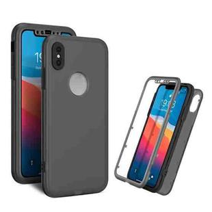 For iPhone XS Max Skin Feel 360 Degrees Full Package PC + TPU Combination Phone Case(Black)