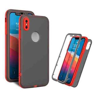 For iPhone XS Max Skin Feel 360 Degrees Full Package PC + TPU Combination Phone Case(Red)