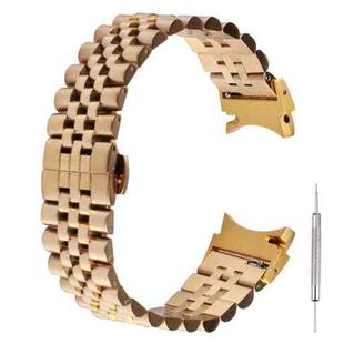For Samsung Galaxy Watch4 40mm/44mm Five-bead Stainless Steel Watch Band(Gold)