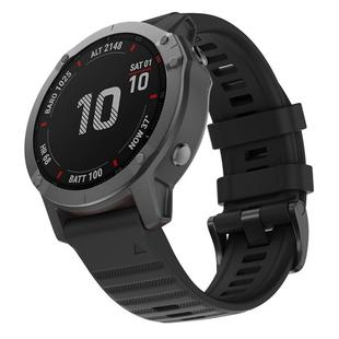 For Garmin Fenix 6 22mm Silicone Smart Watch Watch Band(Black)