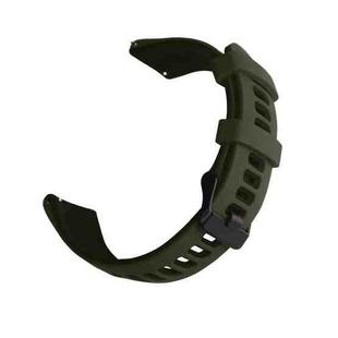 20mm Universal Double Color Silicone Watch Band(Army Green Black)