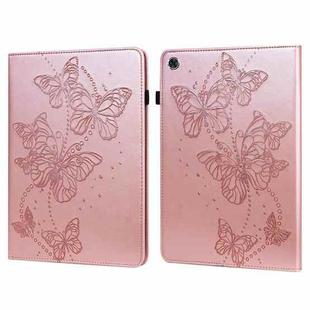 For Lenovo Tab M10 Plus / Tab M10 FHD Plus 10.3 inch TB-X606F TB-606X Embossed Butterfly Pattern Horizontal Flip Leather Tablet Case(Pink)