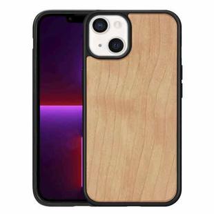 For iPhone 13 Wood Veneer TPU Shockproof Phone Case(Cherry Wood)