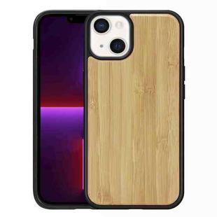 For iPhone 13 Wood Veneer TPU Shockproof Phone Case(Bamboo)
