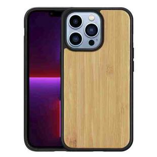 For iPhone 13 Pro Max Wood Veneer TPU Shockproof Phone Case (Bamboo)