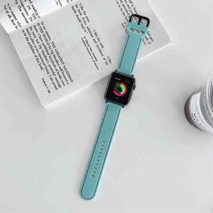 Honeycomb Hole Sewing Silicone Watch Band For Apple Watch Series 8&7 41mm / SE 2&6&SE&5&4 40mm / 3&2&1 38mm(Sky Blue)