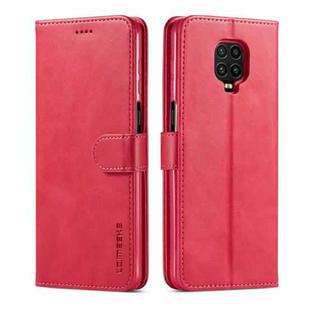 For Xiaomi Redmi Note 10 Lite LC.IMEEKE Calf Texture Horizontal Flip Phone Leather Case with Holder & Card Slots & Wallet(Red)