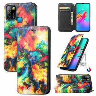 For Infinix Smart 5 Colorful Magnetic Horizontal Flip Leather Phone Case with Holder & Card Slot & Wallet(Colorful Cloud)
