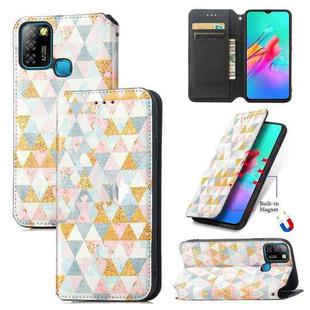 For Infinix Smart 5 Colorful Magnetic Horizontal Flip Leather Phone Case with Holder & Card Slot & Wallet(Rhombus)