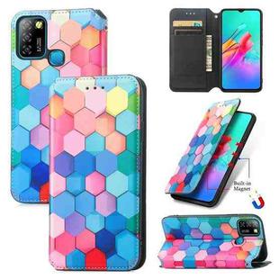 For Infinix Smart 5 Colorful Magnetic Horizontal Flip Leather Phone Case with Holder & Card Slot & Wallet(Colorful Cube)