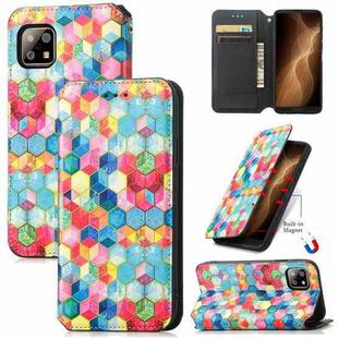 For Sharp Aquos Sense 6 Colorful Magnetic Horizontal Flip Leather Phone Case with Holder & Card Slot & Wallet(Magic Space)