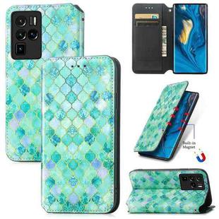 For ZTE Nubia Z30 Pro Colorful Magnetic Horizontal Flip Leather Phone Case with Holder & Card Slot & Wallet(Emerald)