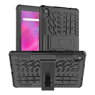 For Lenovo Tab M8 3rd Gen 8506 / M8 HD 8505 Tire Texture Shockproof TPU+PC Tablet Case with Holder(Black)
