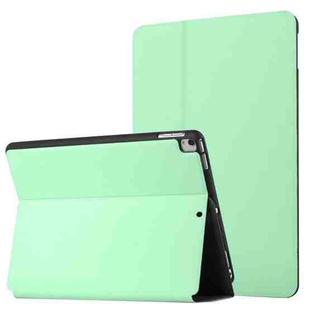 For iPad Air 2019/Pro 10.5 2019/10.2 2019&2020 Dual-Folding Horizontal Flip Tablet Leather Case with Holder & Sleep / Wake-up Function(Mint Green)