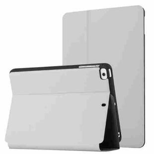 For iPad mini (2019) / 4 / 3 / 2 / 1 Dual-Folding Horizontal Flip Tablet Leather Case with Holder & Sleep / Wake-up Function(Grey)