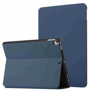 For iPad 9.7 2018 & 2017 Dual-Folding Horizontal Flip Tablet Leather Case with Holder & Sleep / Wake-up Function(Royal Blue)