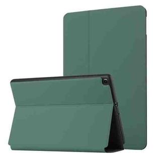 For Samsung Galaxy Tab A 10.1 2019 T515/T510 Dual-Folding Horizontal Flip Tablet Leather Case with Holder (Dark Green)