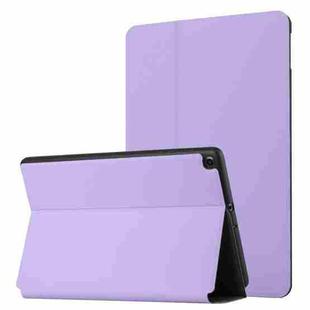 For Samsung Galaxy Tab A 10.1 2019 T515/T510 Dual-Folding Horizontal Flip Tablet Leather Case with Holder Light Purple)