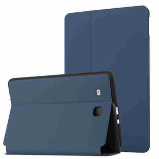 For Samsung Galaxy Tab E 9.6 T560/T561/T565/T567V Dual-Folding Horizontal Flip Tablet Leather Case with Holder (Royal Blue)