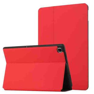 For Samsung Galaxy Tab S6 Lite 10.4 P610/P615 Dual-Folding Horizontal Flip Tablet Leather Case with Holder & Sleep / Wake-up Function(Red)