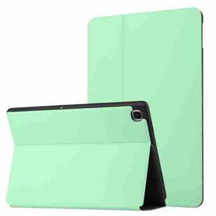 For Samsung Galaxy Tab S6 Lite 10.4 P610/P615 Dual-Folding Horizontal Flip Tablet Leather Case with Holder & Sleep / Wake-up Function(Mint Green)