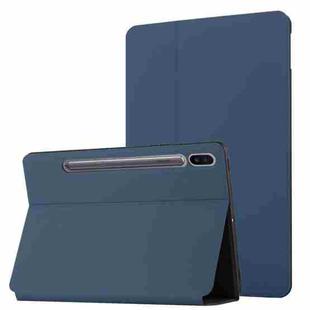 For Samsung Galaxy Tab S8 / Galaxy Tab S7 SM-T870/T875 Dual-Folding Horizontal Flip Tablet Leather Case with Holder & Sleep / Wake-up Function(Royal Blue)