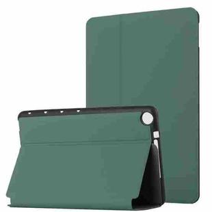 For Huawei MediaPad M5 Lite 8 Dual-Folding Horizontal Flip Tablet Leather Case with Holder(Dark Green)