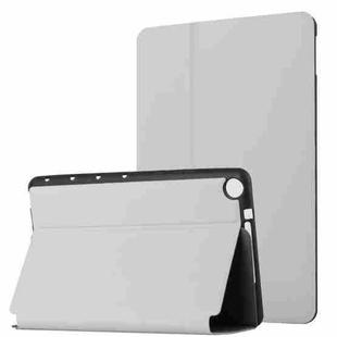 For Huawei MediaPad M5 Lite 8 Dual-Folding Horizontal Flip Tablet Leather Case with Holder(Grey)