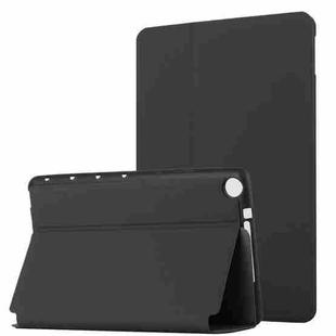 For Huawei MediaPad M5 Lite 10.1 Dual-Folding Horizontal Flip Tablet Leather Case with Holder & Sleep / Wake-up Function(Black)
