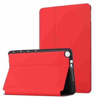 For Huawei MatePad T8 Dual-Folding Horizontal Flip Tablet Leather Case with Holder(Red)
