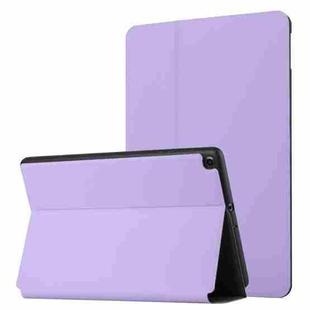 For Huawei MatePad T10 / T10s Dual-Folding Horizontal Flip Tablet Leather Case with Holder(Light Purple)