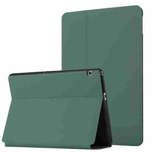 For Huawei MediaPad T3 10 Dual-Folding Horizontal Flip Tablet Leather Case with Holder(Dark Green)