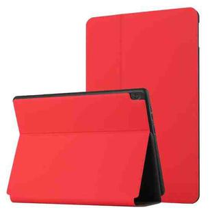 For Lenovo Tab M10 10.1 X605F/X505 Dual-Folding Horizontal Flip Tablet Leather Case with Holder(Red)