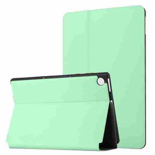 For Lenovo Tab M10 Plus TB-X606F/X606X Dual-Folding Horizontal Flip Tablet Leather Case with Holder(Mint Green)