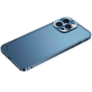 For iPhone 12 Pro Max Metal Frame Frosted PC Shockproof Phone Case(Ocean Blue)