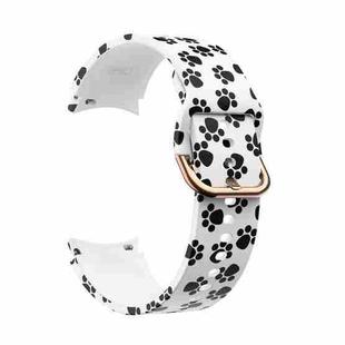 For Samsung Galaxy Watch4 / Watch4 Classic Silicone Printing Watch Band(Cat Paw)