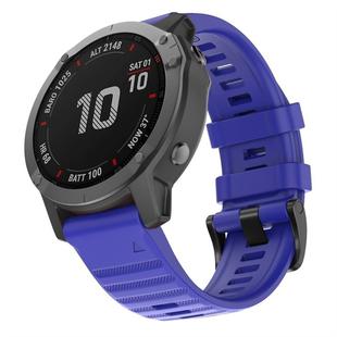 For Garmin Fenix 6X 26mm Silicone Smart Watch Watch Band(Sapphire Blue)