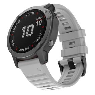 For Garmin Fenix 6X 26mm Silicone Smart Watch Watch Band(Grey)